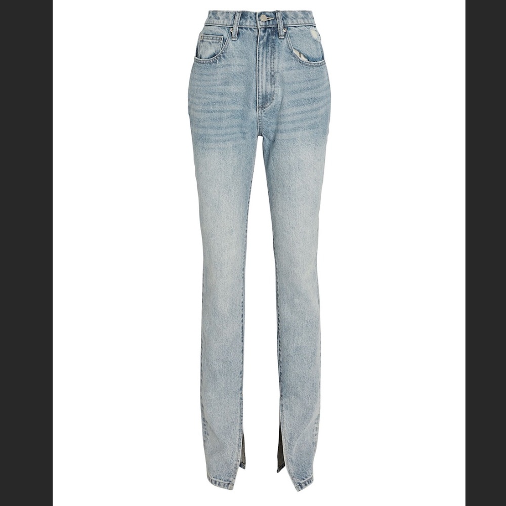 WE WORE WHAT Stiletto Slit Skinny Jeans w/ split side hem BRAND NEW w/ tags